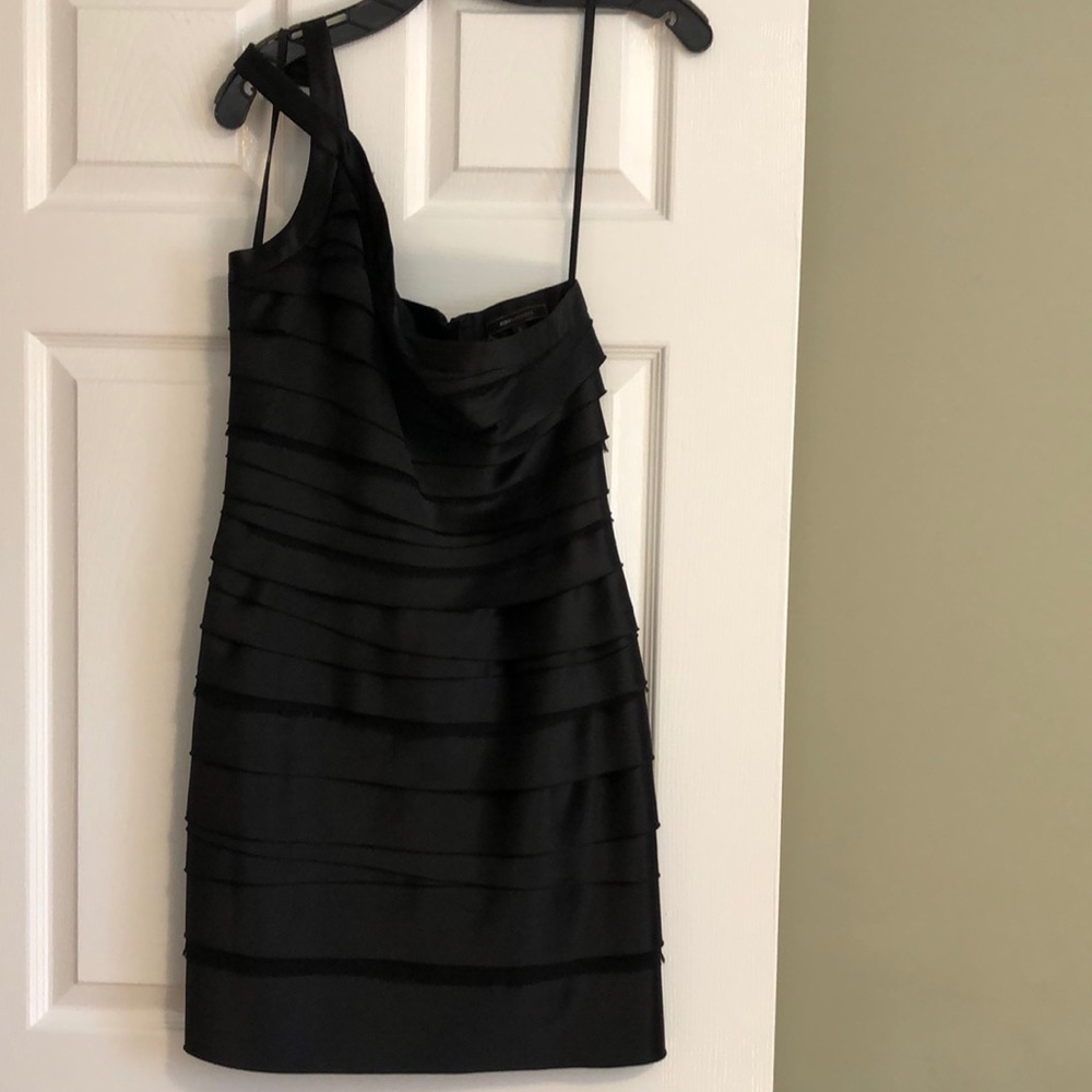 Bcbg Maxazria tiered, one shoulder dress